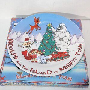 Rudolph Island Misfit Toys Cookies For Santa Holiday Collector 8" Plate 2001 NIB